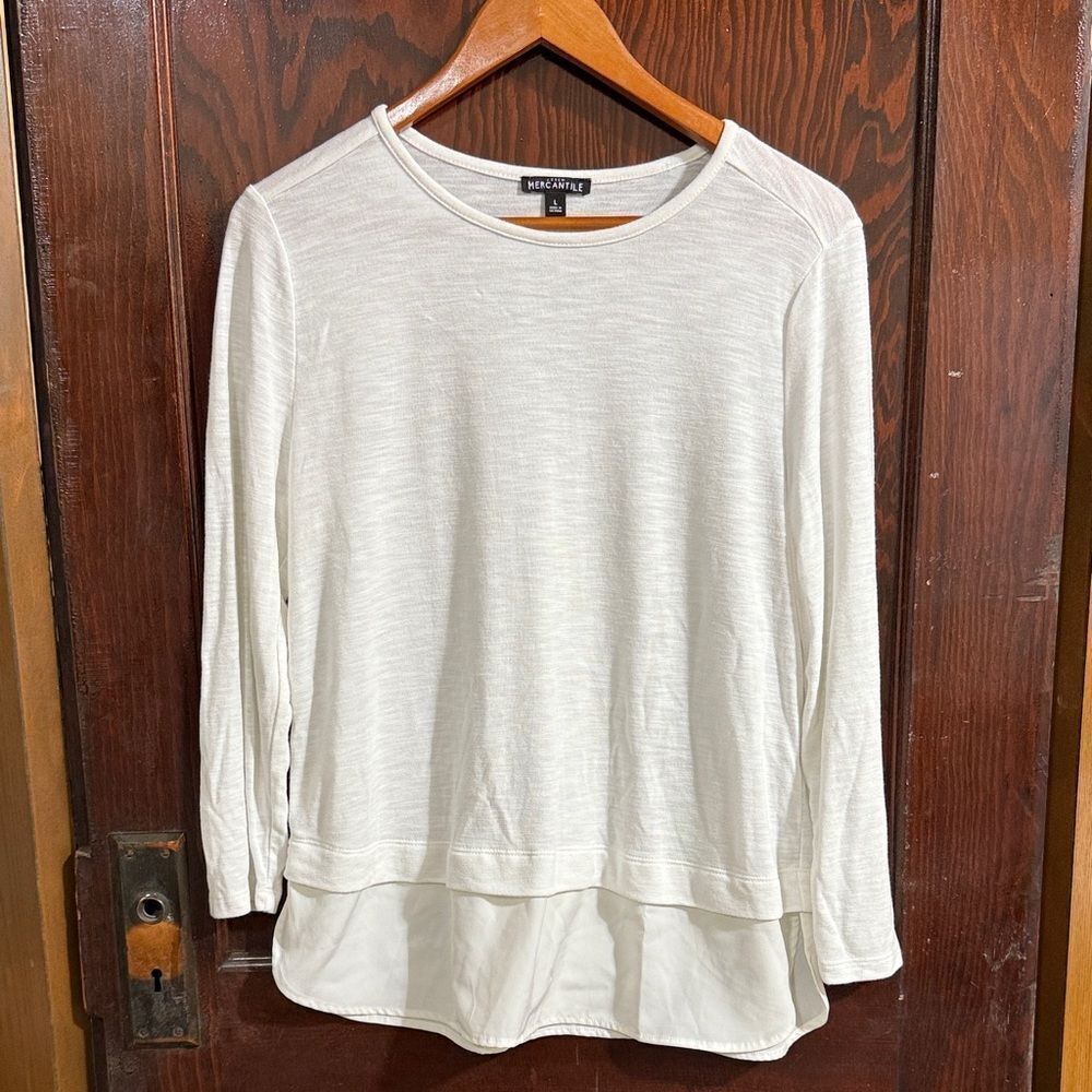 J. Crew Women's Cream Layered Blouse